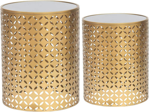 Golden Touch Stylish Set Of Two Side Tables / Lixra