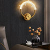 Exquisite Circular Clear Crystal Wall Sconce / Lixra