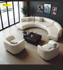 Modern Sectional Curved Leather Sofa