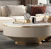 Marble Coffee Table Set With Concealed Storage/ Lixra