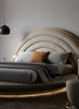 Leather Upholstered Luxury LED Round Bed / Lixra