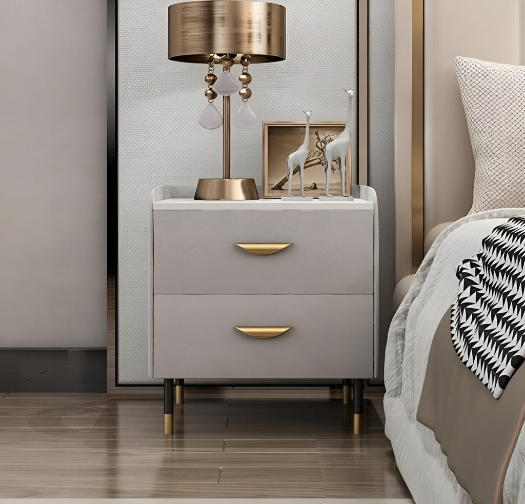 Multipurpose Wooden Designed Marble Night Stand / Lixra