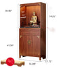 Lotus Touch Elegant Solid Wood Cabinet With Metal Handle / Lixra