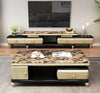 Marble Top Expandable TV Stand Set With Coffee Table / Lixra