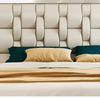Elevated Luxury High-Headboard Leather Bed/ Lixra