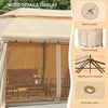 Dual-Tier Soft-Top Outdoor Canopy With Mosquito Net