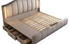 Modern Luxury Bed With Leather Upholstery / Lixra