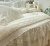 Microfiber Embroidered White Bedding Set / Lixra