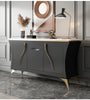 Modern Luxurious Marble Top Wooden Buffet Table / Lixra