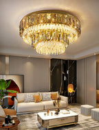 Golden Round Flush Mount Lighting / lixra