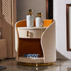 Set Of 2 Golden Contemporary Wooden Nightstands / Lixra