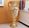 European Golden Accents Porcelain Flower Floor Vase / Lixra