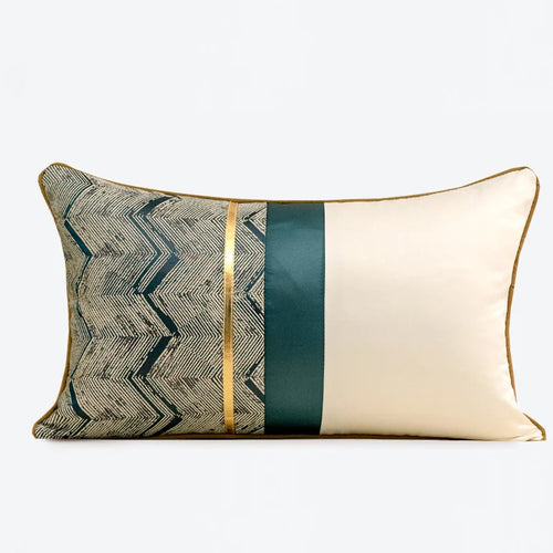 Luxurious Geometric Jacquard Rectangular Pillowcase/ Lixra