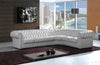 Elementary Design Tufted Backrest Leather Sectional Sofa / Lixra