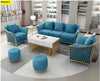 Modernized Metallic Accents Fabric Sofa Set / Lixra