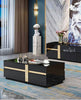 Luxury Living Black And Gold Coffee Table With TV Stand / Lixra