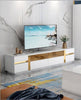 Luxury Living Black And Gold Coffee Table With TV Stand / Lixra