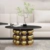 Marble Top Coffee & Side Table With Pearl-Shaped Body / Lixra