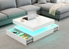 LED White Coffee Table With 16 Colors And Remote Control / Lixra