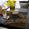 Golden-Touched Black Marble Style Placemats/ Lixra