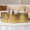 Golden Metal Cloud Shaped Coffee Table / Lixra