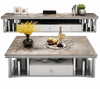 Antique Style Creative Designed Marble Top Coffee Table And TV Stand / Lixra