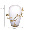 Gilded Floral Design Glass Flower Vase/ Lixra