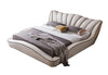 Stylish Wave Shape Modern Leather Bed / Lixra
