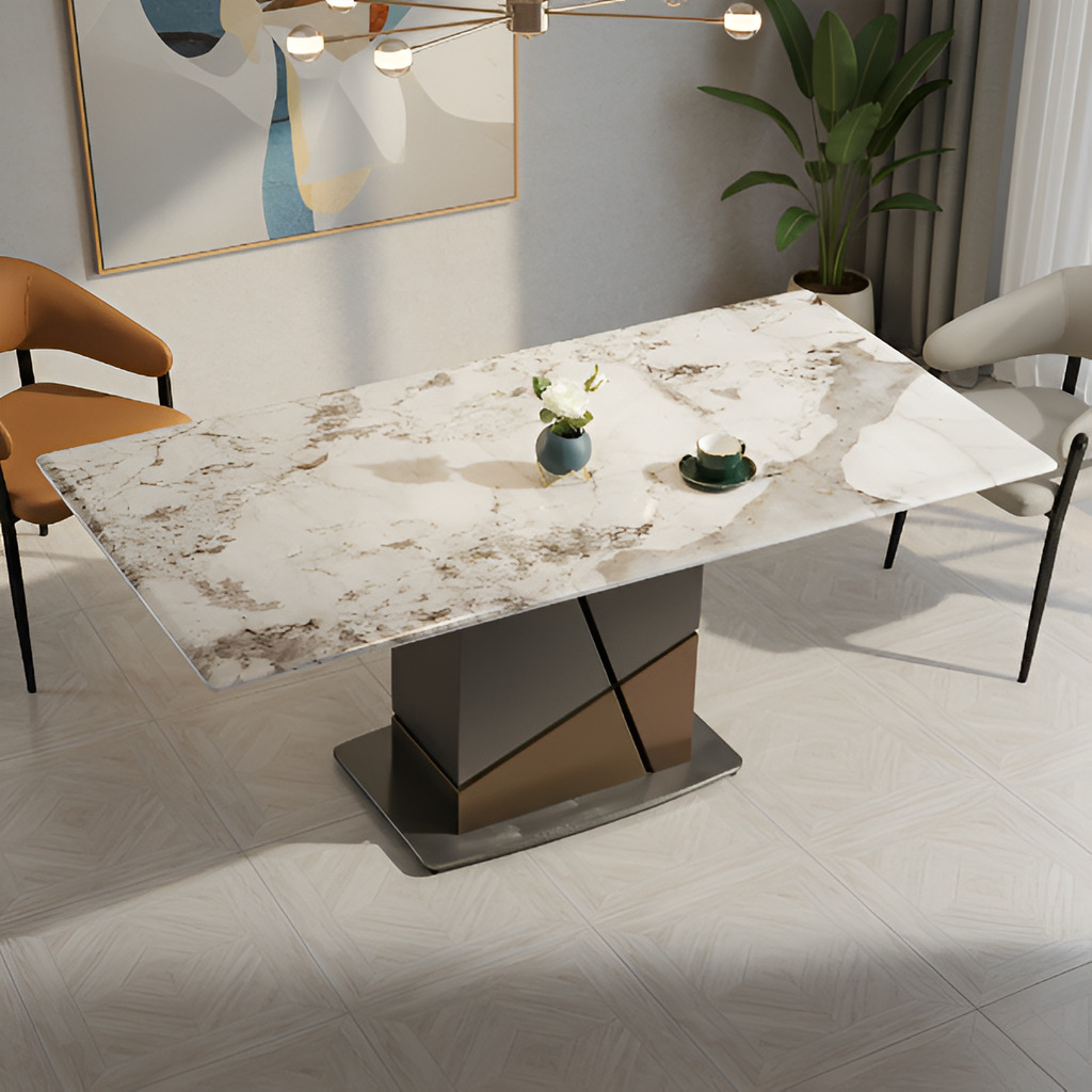 Resplendent Marble Modern Dining Table / Lixra