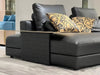 Modern Large Leather Sectional Sofa with Chaise / Lixra