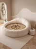 Italian Style Velvet Modern Round Bed