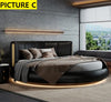 Smooth Grain Italian Modern Round Bed / Lixra