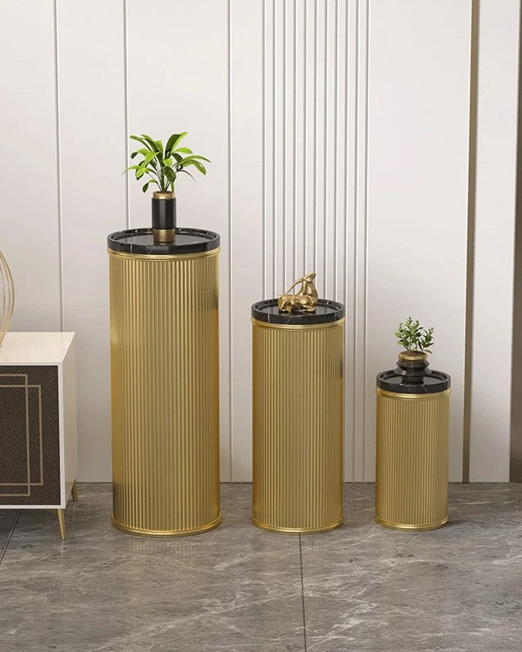 Golden Touch Marble Pedestal Stand / Lixra