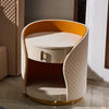 Set Of 2 Golden Contemporary Wooden Nightstands / Lixra