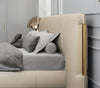 Creamy White Gold Plated Leather Bed / Lixra