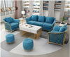 Modernized Metallic Accents Fabric Sofa Set / Lixra