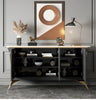 Modern Luxurious Marble Top Wooden Buffet Table / Lixra