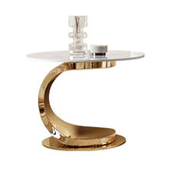 Luxury Curved Metal Side Table / Lixra