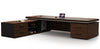 Elegant L-Shaped Desk With Geometric Lines & Secure Storage Options / Lixra