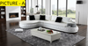 Concrete French Style Cozy Leather Sectional Sofa Set / Lixra