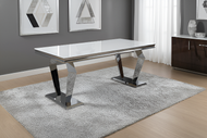 High-Quality Sturdy Glass-Top Dining Table / Lixra