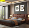 Modern Sophisticated Leather Platform Bed / Lixra