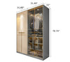 Light Luxury Storage Wooden & Glass Door Wardrobe / Lixra