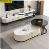 Dual Elegance Marble-Crafted Coffee Table & TV Stand/ Lixra