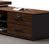 Elegant L-Shaped Desk With Geometric Lines & Secure Storage Options / Lixra