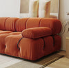 Velvet Upholstered Modular Sectional Sofa With Ottoman / Lixra