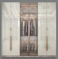 Glass Fusion Large Wooden Wardrobe / Lixra