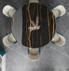 Black Marble Round Dining Table with Luxurious Golden Frame And Chairs / Lixra