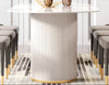 Light Finish Marble Dining Table Set / Lixra