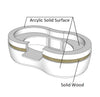 Curved Reception Desk with Wooden Top / Lixra